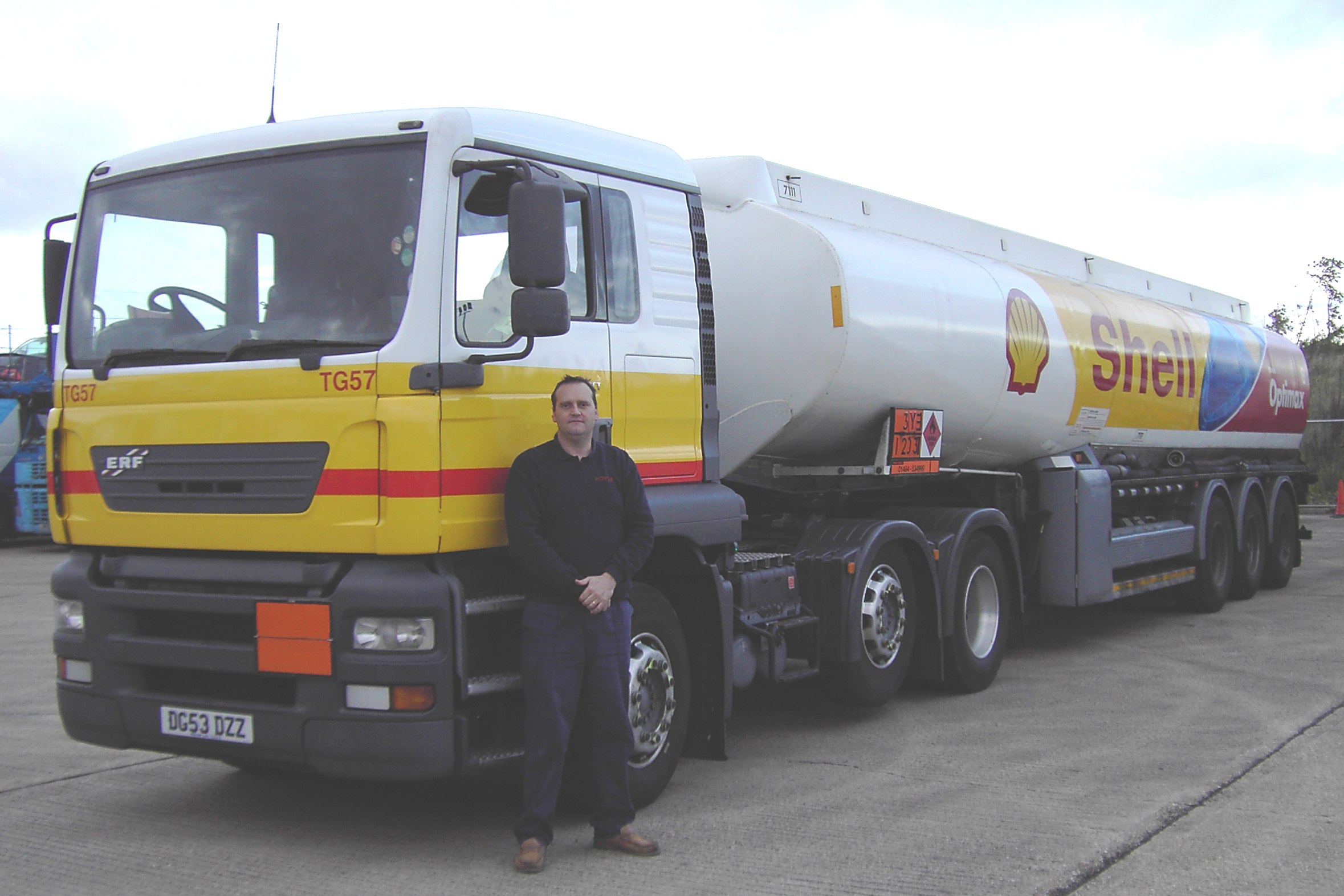 ERF petrol tanker in Shell UK livery